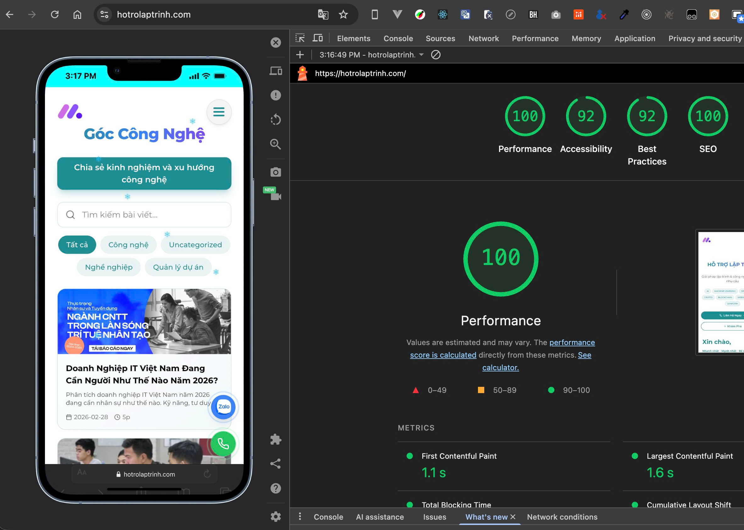 Performance - 100đ hiệu năng